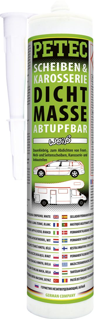 Scheiben- & Karosseriedichtmasse Kartusche, Abtupfbar, Weiß, 310ml