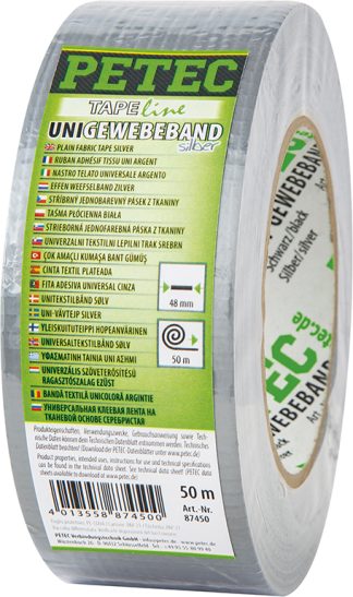 Uni-Gewebeband, Silber, 48 Mm x 50 M