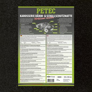 Dämm- Und Schallschutzmatte, Pu-Schaum, Schwarz, 500 Mm X 500 Mm X 10 Mm