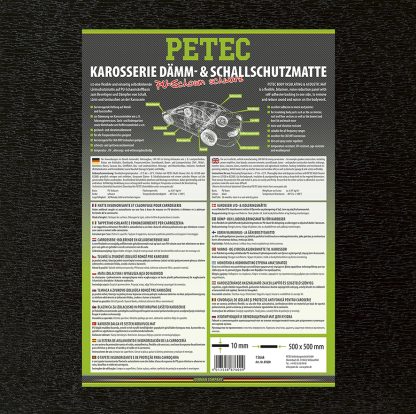 Dämm- Und Schallschutzmatte, Pu-Schaum, Schwarz, 500 Mm X 500 Mm X 10 Mm
