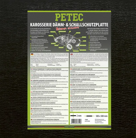 Dämm- Und Schallschutzplatte, Bitumen, Schwarz, 500 Mm X 500 Mm X 2 Mm