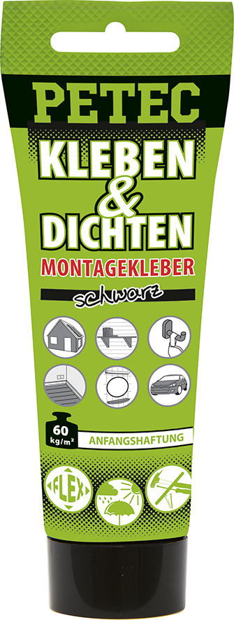 Kleben & Dichten Ecoline, Schwarz, 80ml