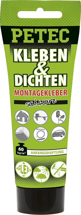 Kleben & Dichten Ecoline, Schwarz, 80ml