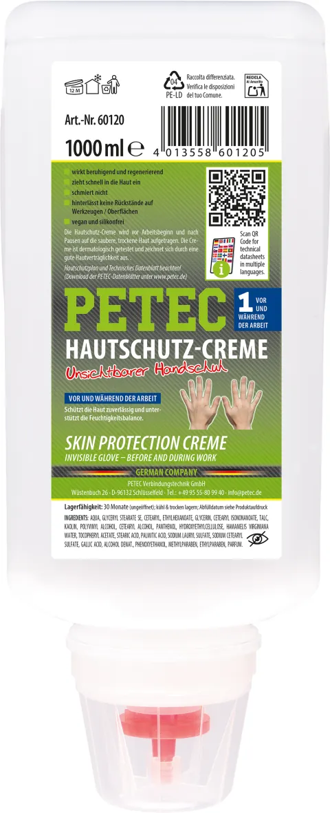 Haut-Schutz Softflasche, Unsichtbarer Handschuh, 1000 ml